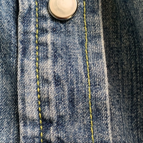 Embroidered and Screen Printed Denim Long Sleeve - Picture 12 of 16